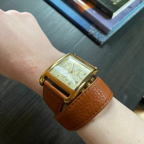 ⌚ Authentic Michael Kors MK2227 Double-Strap Leather Chronograph Wrap Watch ⌚ - Picture 2 of 6